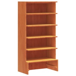 vidaXL Mueble zapatero madera maciza de pino marrón cera 52x30x104 cm