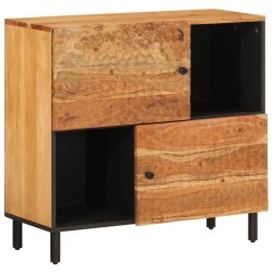 vidaXL Armario auxiliar madera maciza de acacia 80x33x75 cm