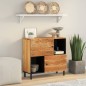 vidaXL Armario auxiliar madera maciza de acacia 80x33x75 cm vidaXL Armario auxiliar madera maciza de acacia 80x33x75 cm