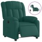 vidaXL Sillón reclinable eléctrico tela verde oscuro