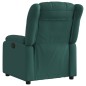 vidaXL Sillón reclinable eléctrico tela verde oscuro