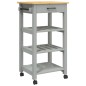 vidaXL Carrito de cocina MONZA madera maciza de pino 48x40x90 cm vidaXL Carrito de cocina MONZA madera maciza de pino 48x40x90 cm