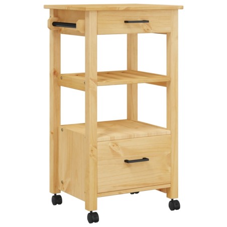 vidaXL Carrito de cocina MONZA madera maciza de pino 48x40x90 cm