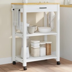 vidaXL Carrito de cocina MONZA madera maciza de pino 60x40x90 cm
