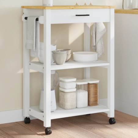 vidaXL Carrito de cocina MONZA madera maciza de pino 60x40x90 cm