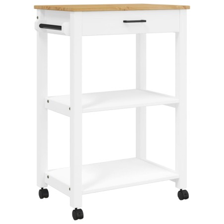vidaXL Carrito de cocina MONZA madera maciza de pino 60x40x90 cm