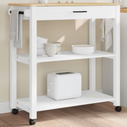 vidaXL Carrito de cocina MONZA madera maciza de pino 84x40x90 cm