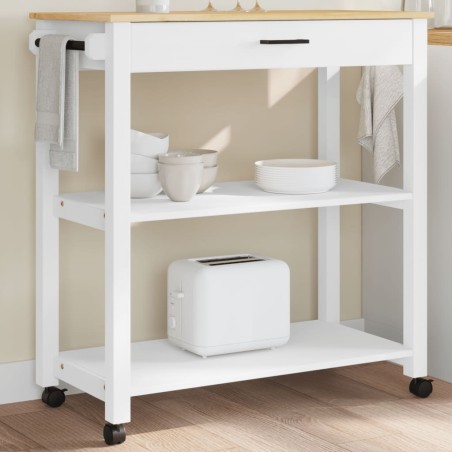 vidaXL Carrito de cocina MONZA madera maciza de pino 84x40x90 cm