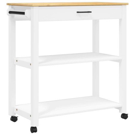 vidaXL Carrito de cocina MONZA madera maciza de pino 84x40x90 cm