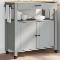 vidaXL Carrito de cocina MONZA madera maciza de pino 84x40x90 cm