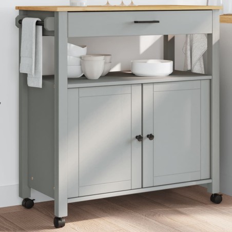 vidaXL Carrito de cocina MONZA madera maciza de pino 84x40x90 cm