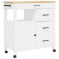 vidaXL Carrito de cocina MONZA madera maciza de pino 84x40x90 cm vidaXL Carrito de cocina MONZA madera maciza de pino 84x40x90 cm