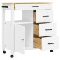 vidaXL Carrito de cocina MONZA madera maciza de pino 84x40x90 cm vidaXL Carrito de cocina MONZA madera maciza de pino 84x40x90 cm