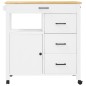 vidaXL Carrito de cocina MONZA madera maciza de pino 84x40x90 cm vidaXL Carrito de cocina MONZA madera maciza de pino 84x40x90 cm