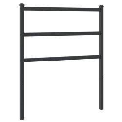 vidaXL Cabecero de metal negro 75 cm
