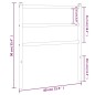 vidaXL Cabecero de metal negro 75 cm vidaXL Cabecero de metal negro 75 cm