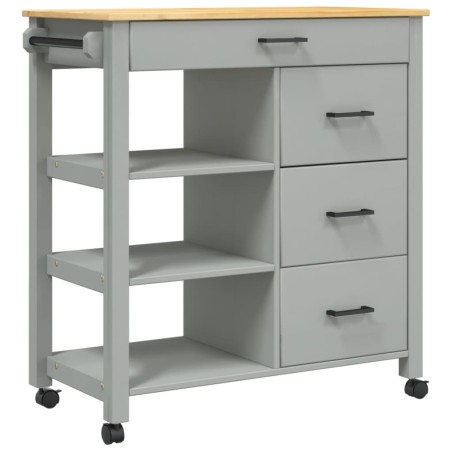 vidaXL Carrito de cocina MONZA madera maciza de pino 84x40x90 cm