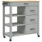 vidaXL Carrito de cocina MONZA madera maciza de pino 84x40x90 cm