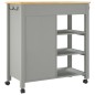 vidaXL Carrito de cocina MONZA madera maciza de pino 84x40x90 cm