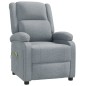 vidaXL Sillón de masaje tela gris claro vidaXL Sillón de masaje tela gris claro