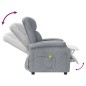 vidaXL Sillón de masaje tela gris claro vidaXL Sillón de masaje tela gris claro