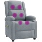 vidaXL Sillón de masaje tela gris claro vidaXL Sillón de masaje tela gris claro