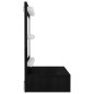 vidaXL Mueble con espejo y LED negro 60x31,5x62 cm