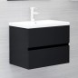vidaXL Mueble con lavabo madera de ingeniería negro vidaXL Mueble con lavabo madera de ingeniería negro