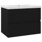 vidaXL Mueble con lavabo madera de ingeniería negro vidaXL Mueble con lavabo madera de ingeniería negro