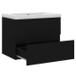 vidaXL Mueble con lavabo madera de ingeniería negro vidaXL Mueble con lavabo madera de ingeniería negro