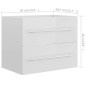 vidaXL Mueble con lavabo madera de ingeniería blanco brillo vidaXL Mueble con lavabo madera de ingeniería blanco brillo