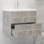vidaXL Mueble con lavabo madera de ingeniería gris hormigón vidaXL Mueble con lavabo madera de ingeniería gris hormigón