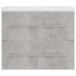 vidaXL Mueble con lavabo madera de ingeniería gris hormigón vidaXL Mueble con lavabo madera de ingeniería gris hormigón