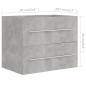 vidaXL Mueble con lavabo madera de ingeniería gris hormigón vidaXL Mueble con lavabo madera de ingeniería gris hormigón