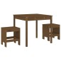 vidaXL Mesa y sillas de jardín 3 pzas madera maciza pino marrón miel vidaXL Mesa y sillas de jardín 3 pzas madera maciza pino marrón miel