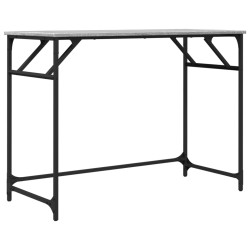 vidaXL Escritorio madera ingeniería y acero Sonoma gris 100x45x76 cm