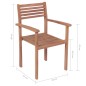vidaXL Sillas apilables de jardín 8 uds madera de teca con cojines vidaXL Sillas apilables de jardín 8 uds madera de teca con cojines
