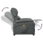 vidaXL Sillón de masaje de tela gris oscuro