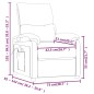 vidaXL Sillón de masaje de tela gris oscuro