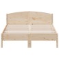 vidaXL Estructura de cama con cabecero madera maciza pino 120x200 cm
