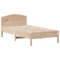 vidaXL Estructura de cama con cabecero madera maciza pino 90x190 cm vidaXL Estructura de cama con cabecero madera maciza pino 90x190 cm