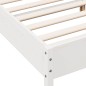 vidaXL Estructura de cama con cabecero madera pino blanco 140x190 cm vidaXL Estructura de cama con cabecero madera pino blanco 140x190 cm