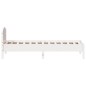 vidaXL Estructura de cama con cabecero madera de pino blanco 100x200cm vidaXL Estructura de cama con cabecero madera de pino blanco 100x200cm