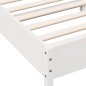 vidaXL Estructura de cama con cabecero madera de pino blanco 100x200cm vidaXL Estructura de cama con cabecero madera de pino blanco 100x200cm