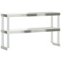 vidaXL Estante sobre mesa de trabajo 2 pisos acero inox 110x30x65 cm vidaXL Estante sobre mesa de trabajo 2 pisos acero inox 110x30x65 cm