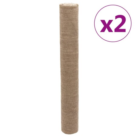 vidaXL Rollos de yute 2 unidades 1x50 m 100% yute 200 gsm