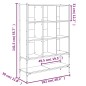 vidaXL Estantería madera de ingeniería marrón roble 102x30x141,5 cm vidaXL Estantería madera de ingeniería marrón roble 102x30x141,5 cm
