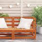 vidaXL Sofá esquinero jardín madera maciza pino marrón cera 70x70x67cm vidaXL Sofá esquinero jardín madera maciza pino marrón cera 70x70x67cm