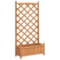 vidaXL Jardinera con enrejado de madera maciza de abeto marrón vidaXL Jardinera con enrejado de madera maciza de abeto marrón