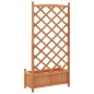 vidaXL Jardinera con enrejado de madera maciza de abeto marrón vidaXL Jardinera con enrejado de madera maciza de abeto marrón